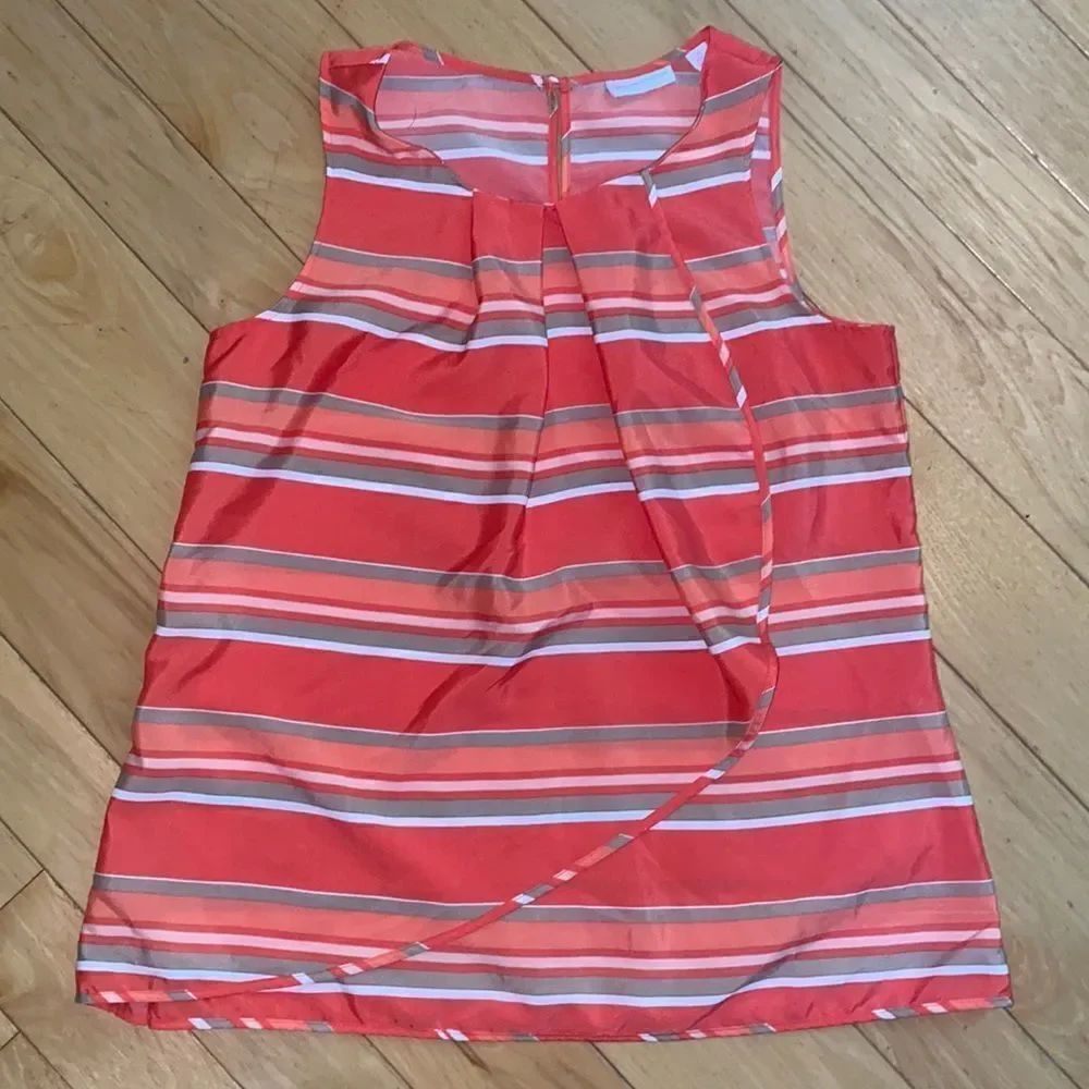 New York & Company Coral Striped Tank!